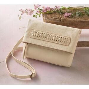 NWT Sundance Dephinium Clutch Convertible Crossbody Foldover Bag Stone